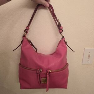 Pink Leather Shoulder Bag